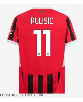 Günstige AC Milan Christian Pulisic #11 Heimtrikot 2024-25 Kurzarm